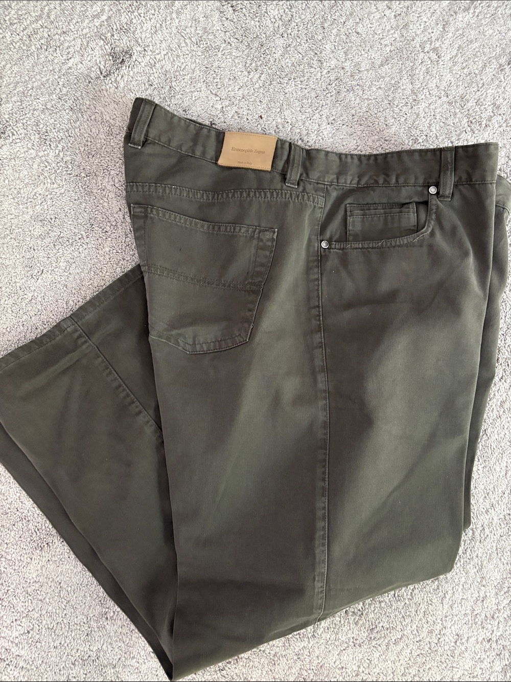 Ermeneglido Zegna Dark Olive Green Pants 44